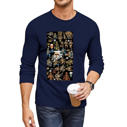 DTG 180gsm Men's Crewneck Long Sleeve T-shirt (Front Printing)