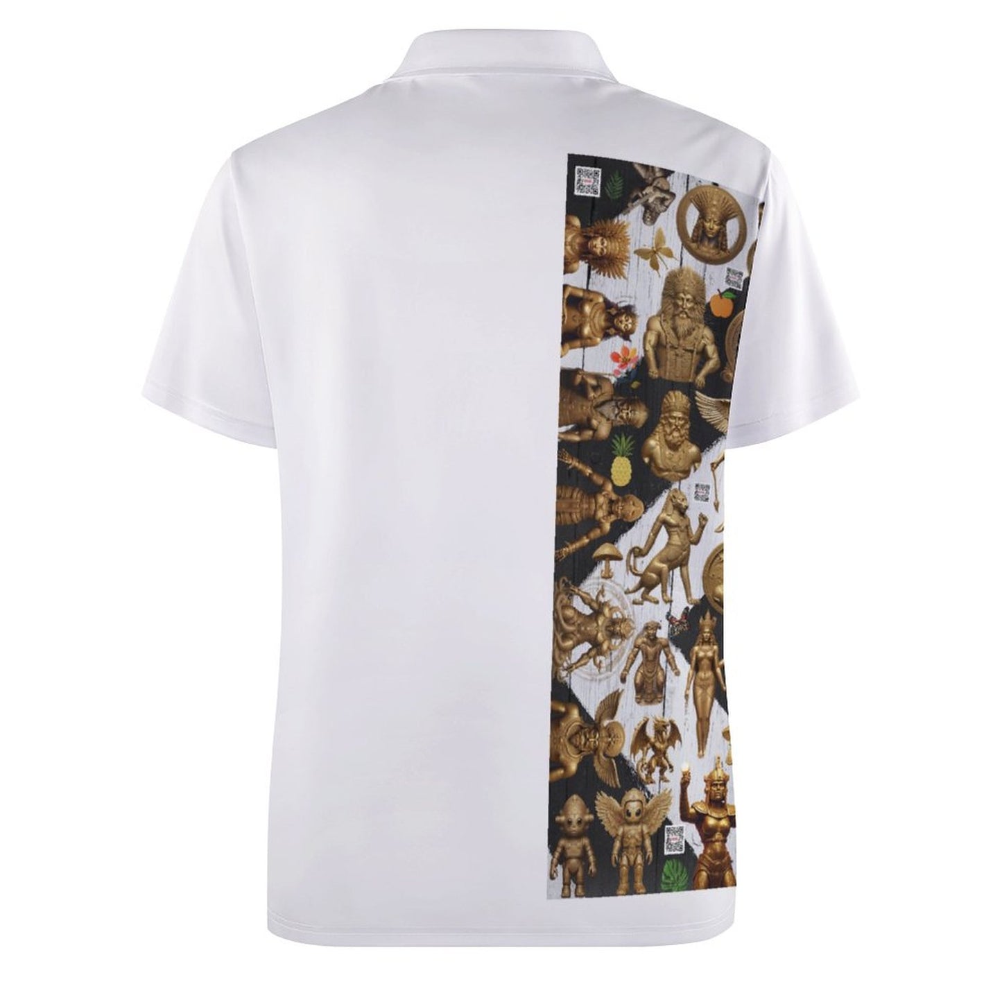 Custom Polo Shirts with All-Over printing Design Straight B612