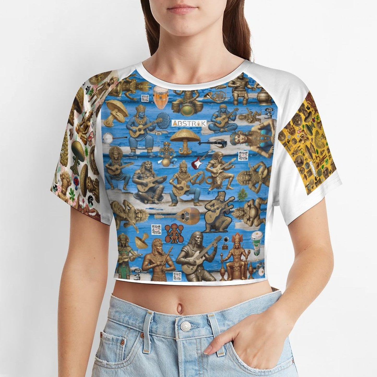 Short Sleeve Navel Shirt Baby Tee NT29 (All-Over Printing)