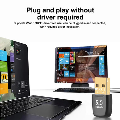 Bluetooth Adapter USB Bluetooth 5.4 Dongle Adaptador for PC Wireless Mouse Keyborad Laptop Music Audio Receiver USB Transmitter