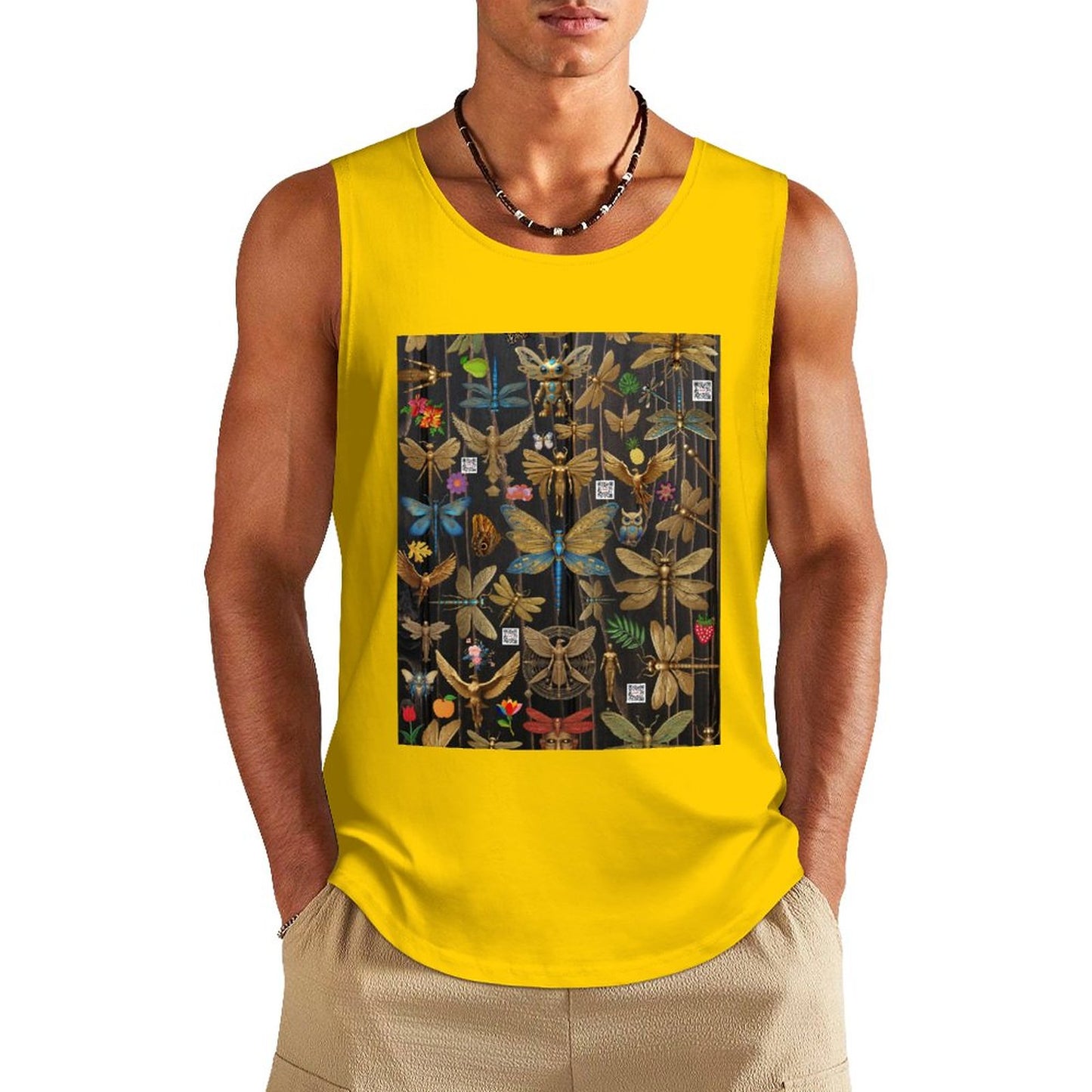 DTF 160gsm Men's Cotton Tank Top BX (Dual-sided Printing)