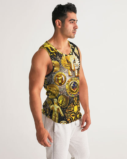 Ancient Abstrak Men's All-Over Print Sport Tank