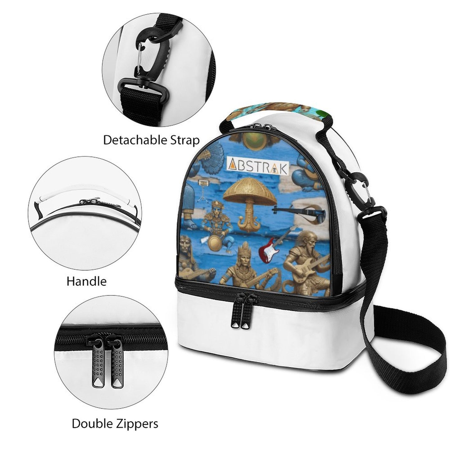 Two-Compartment Insulated Lunch Tote Bag (All-Over Printing)