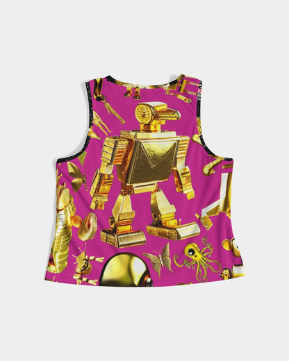 Robotic Abstrak Women's All-Over Print Cropped Tank