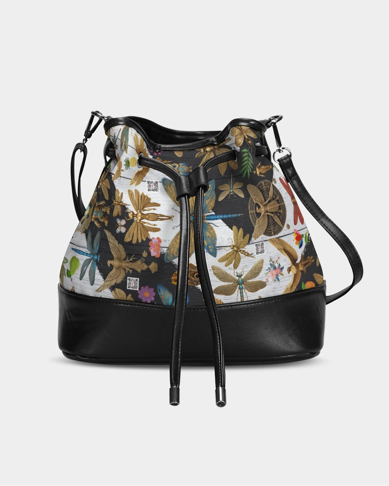 Abstrak dragonfly Mini Drawstring Bucket Bag