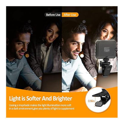 CN,Rechargeable Selfie Light, Clip Fill Light For Phone Laptop Tablet Portable Light For Video Conference Live Streaming Zoom Call Makeup Picture White