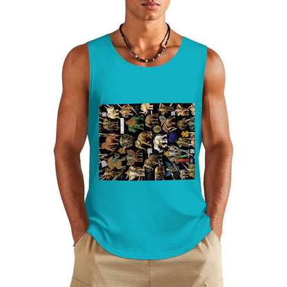 DTF 160gsm Men's Cotton Tank Top BX (Dual-sided Printing)