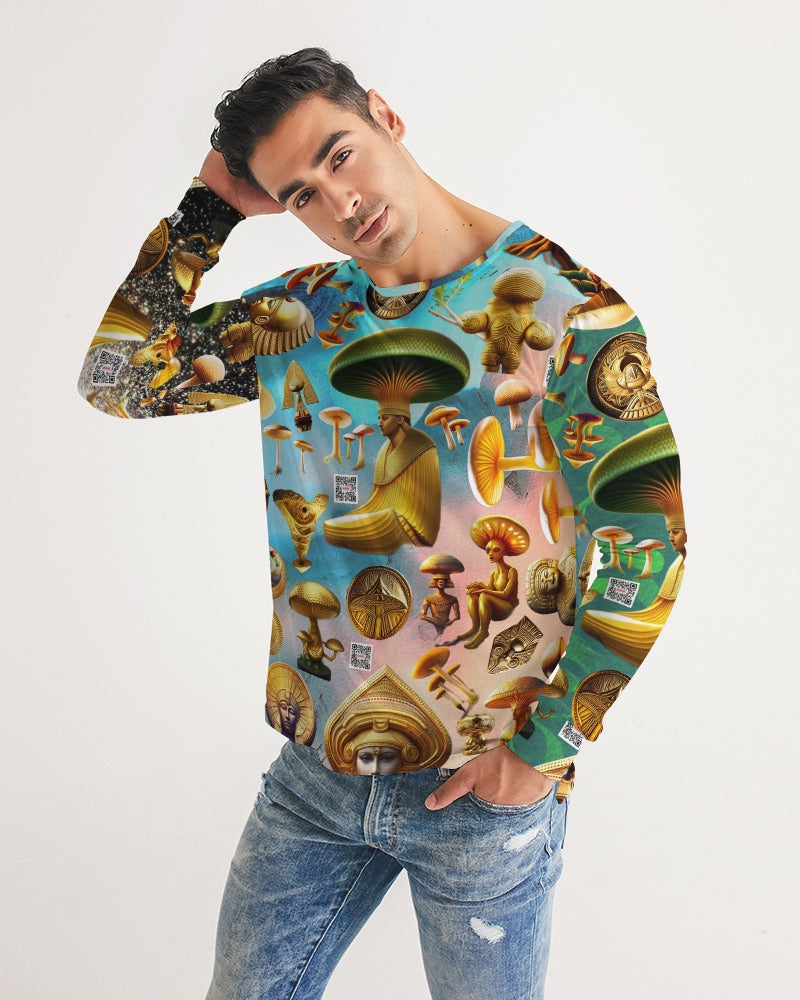 Illustration Abstrak Men's All-Over Print Long Sleeve Tee