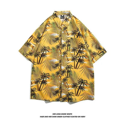 2024 Coconut Tree Shirts For Men 3D Printed Men's Hawaiian Shirt Beach 3XL Short Sleeve Fashion Tops Tee Shirt Men Blouse Camisa