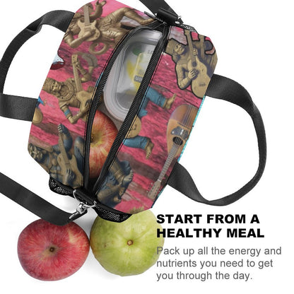 Insulated Lunch Crossbody Bag with Strap for Office School Picnic (All-Over Printing)