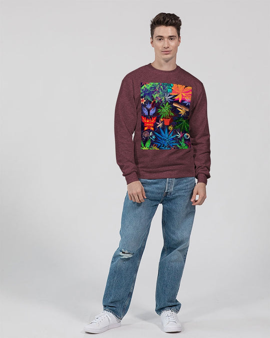 Colorful Weed Abstrak Unisex Sweatshirt | Champion