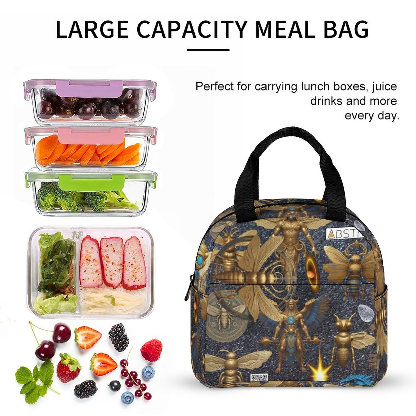 Large Insulated Lunch Totes for Adults (All-Over Printing)