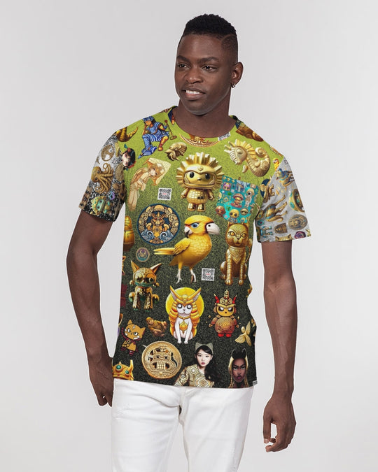 Elephant Collection Men's All-Over Print Pocket Tee