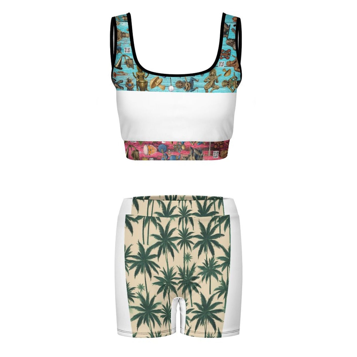 Custom Printed Yoga Workout Outfits YJ052