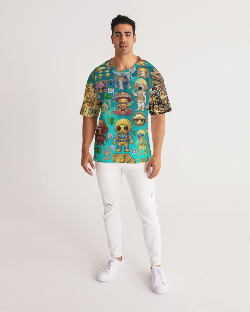 Elephant Collection Men's All-Over Print Premium Heavyweight Tee