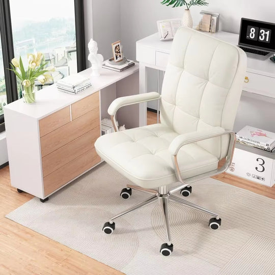 Computer Leather Desk Office Chair Swivel Lift Training Student Study Chair Revolving Executive Office Chair