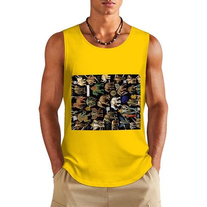 DTF 160gsm Men's Cotton Tank Top BX (Dual-sided Printing)