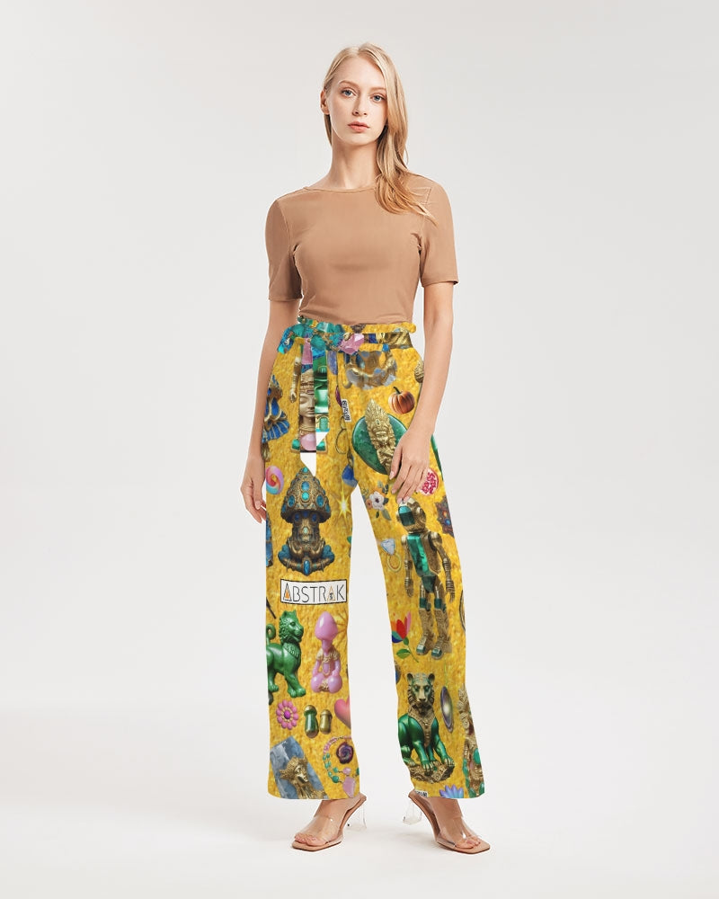 IMG_3100 Women's All-Over Print High-Rise Wide Leg Pants