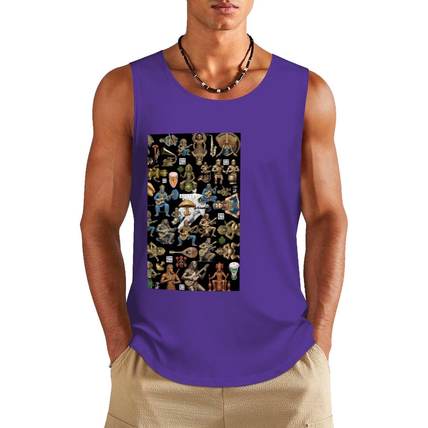 DTF 160gsm Men's Cotton Tank Top BX (Dual-sided Printing)