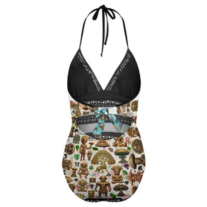 Women's Halter One-Piece Swimsuits YS20001 (All-Over Printing)