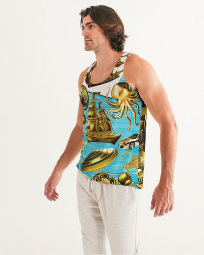 Outer Space Abstrak Men's All-Over Print Tank