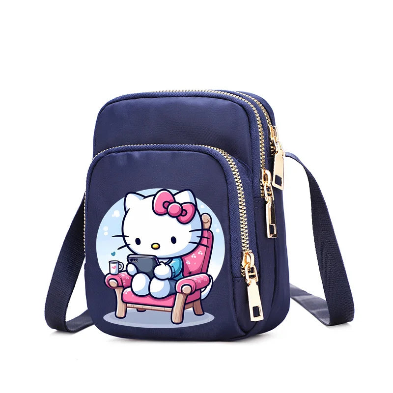 HelloKittys Women Shoulder Bag Small Multifunction Handbag Casual Tote Female Crossbody Bag  Messenger Bags Anime Purse Pouch