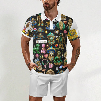 200gsm Short Sleeve Men's POLO Shirt Set A46TZ (All-Over Printing)