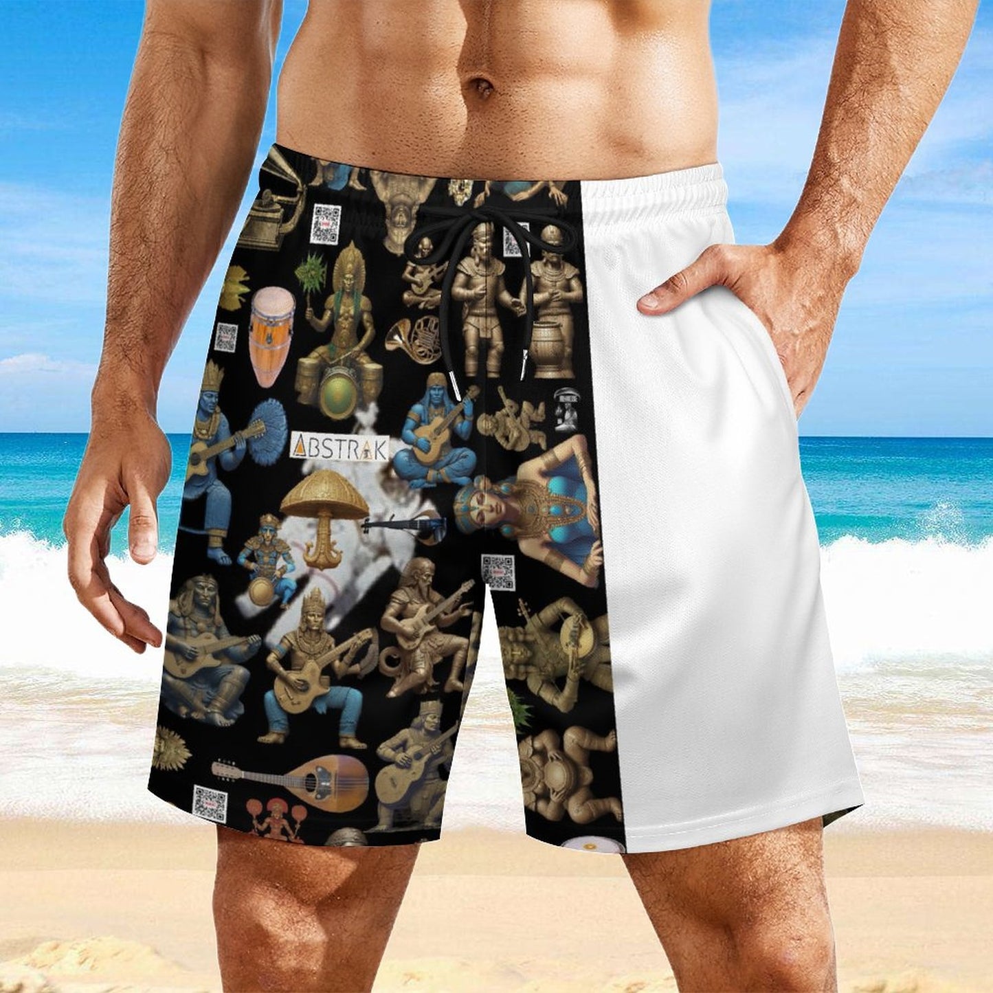 Men's Beach Shorts with 4 Pockets