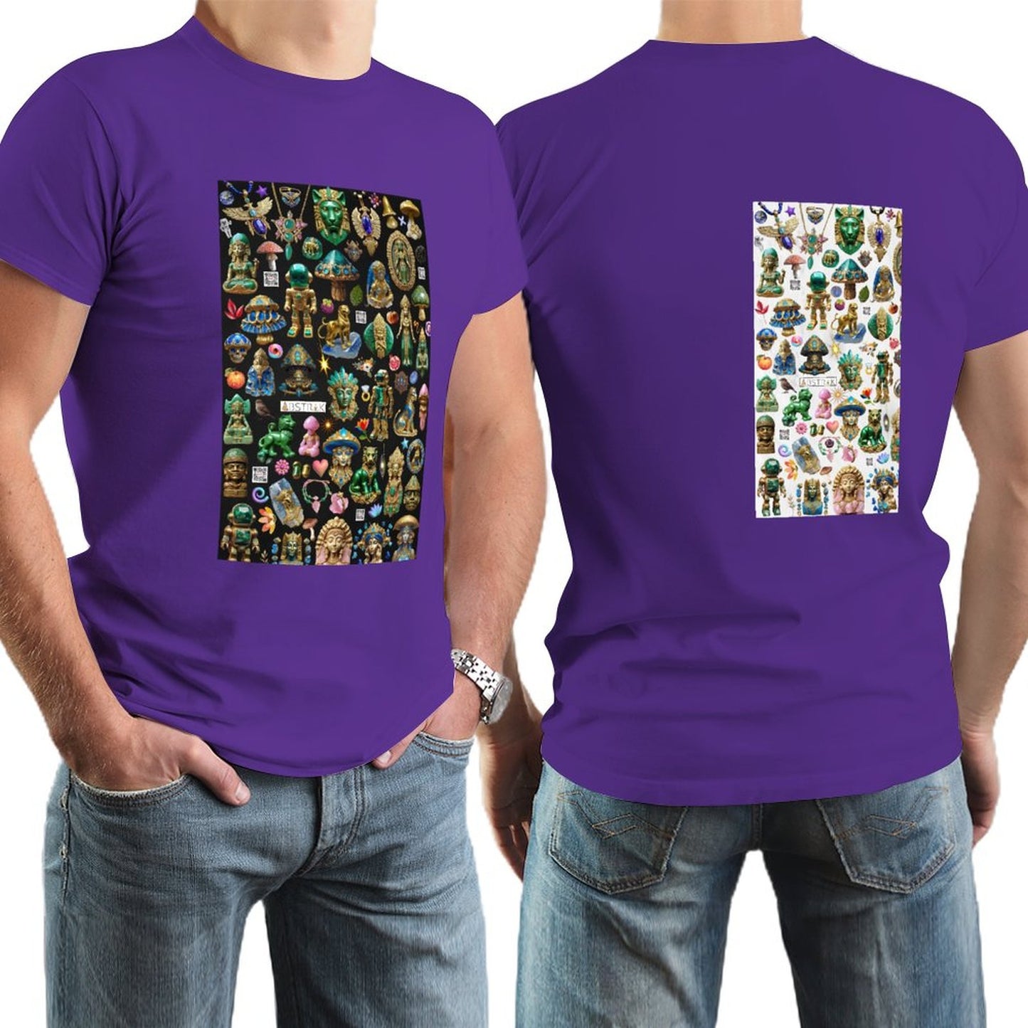 DTG 150gsm Short Sleeve Tshirt Men (High Definition & Dual-sided Printing)