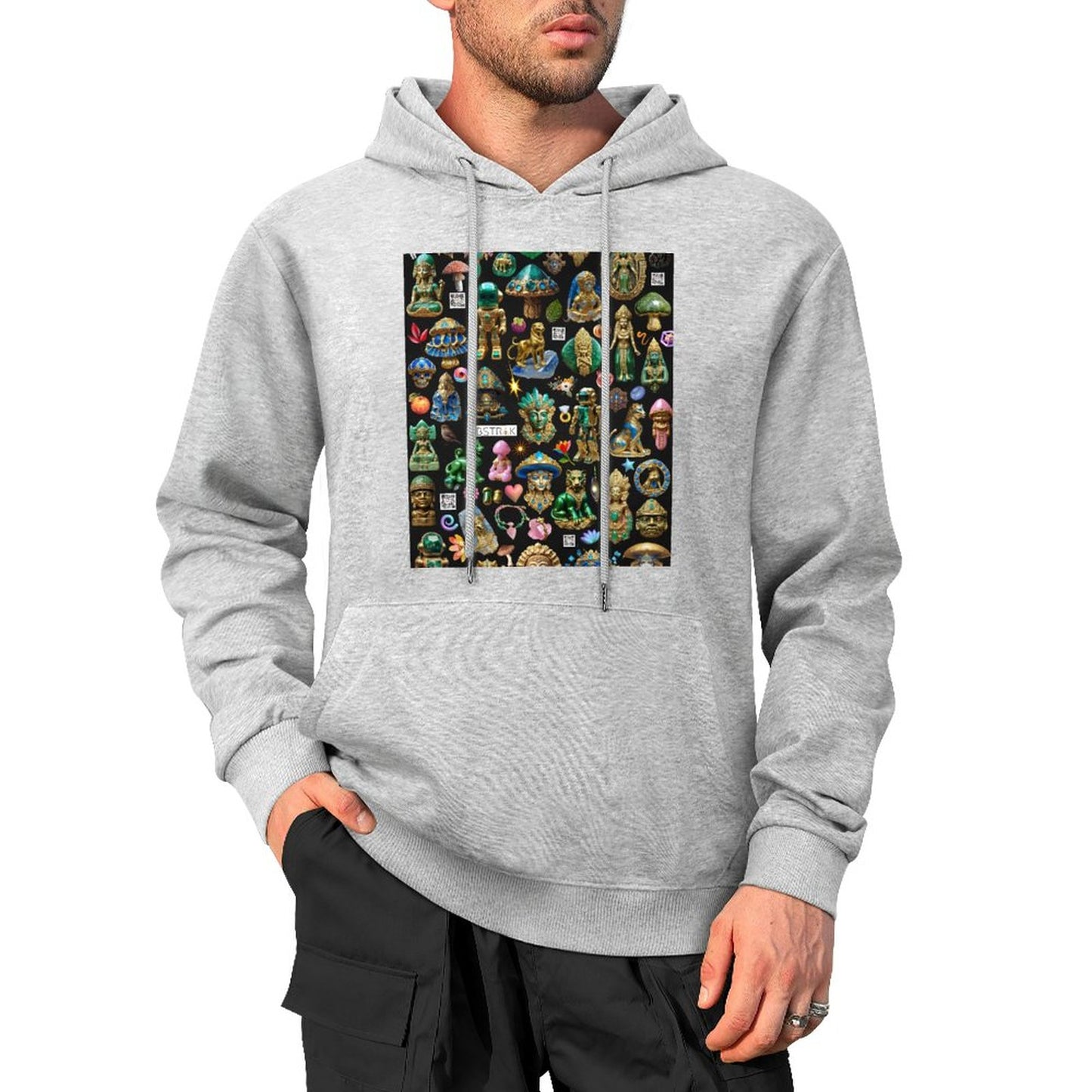 DTF 250gsm Cotton Men's Hoodie with Pocket (Front Printing)