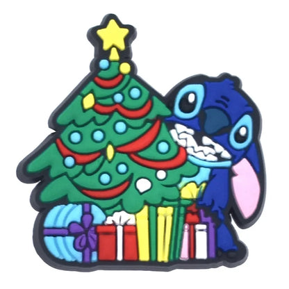 1pcs Disney Stitch Christmas Series shoe Charms Designer for Shoe Accessories for Classic Clog Kids Gift Hot Sale