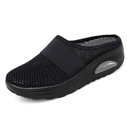 New Women's Slipper Head Large Size Thick Sole Sandals Platform Breathable Mesh Flat Shoes Women Flip Flops