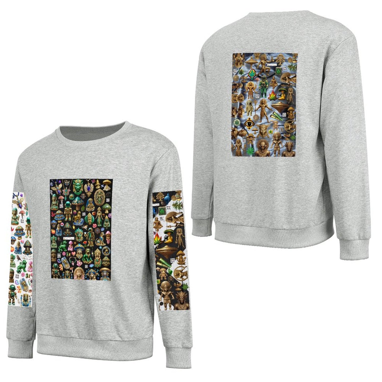 DTF 250gsm Cotton Men's Sweatshirt (Dual-sided+Sleeve Printing)