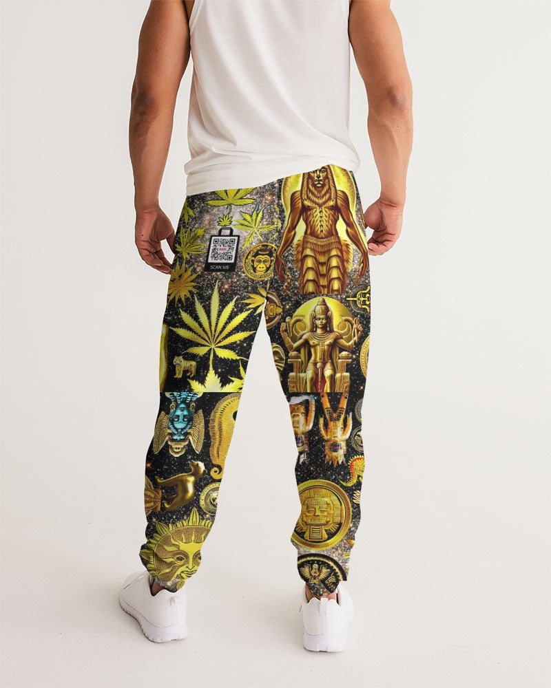 Ancient Abstrak Men's All-Over Print Track Pants