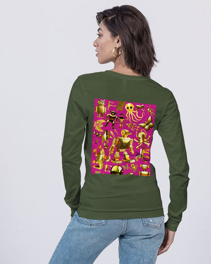 Robotic Abstrak Unisex Jersey Long Sleeve Tee | Bella + Canvas