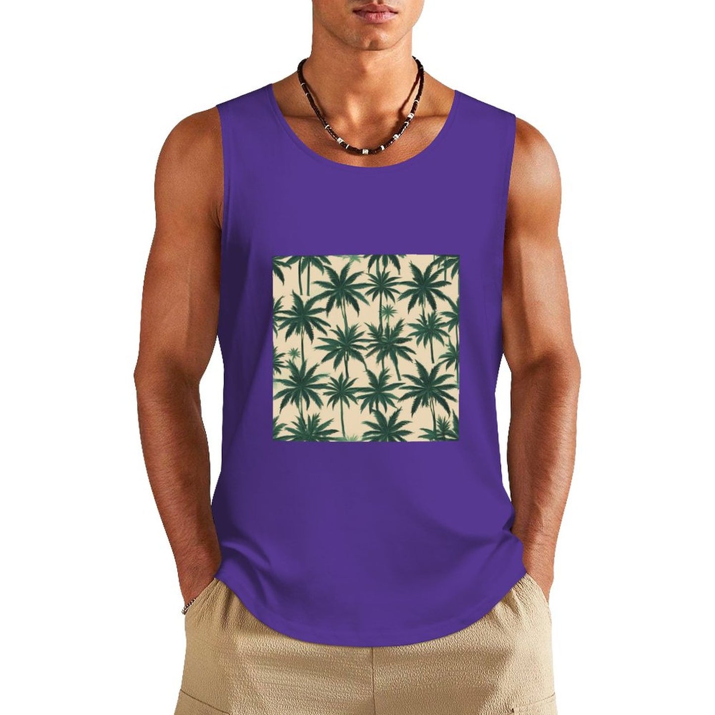 DTF 160gsm Men's Cotton Tank Top BX (Dual-sided Printing)