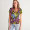 Ancient Abtsrak Women's All-Over Print V-Neck Tee