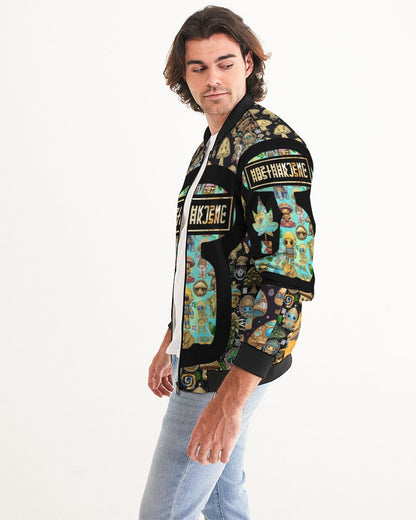 Elephant Collection Men's All-Over Print Bomber Jacket