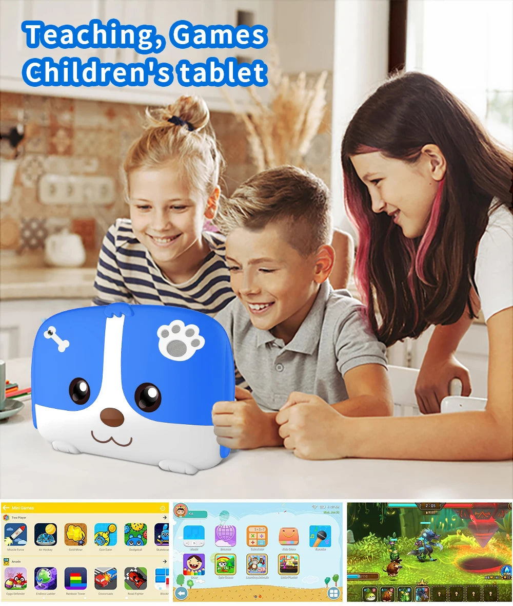 BDF 7 Inch Kids Tablet Quad Core Android 12 4GB And 64GB WiFi Bluetooth Educational Software Installed 5G WiFi 4000mAh Battery