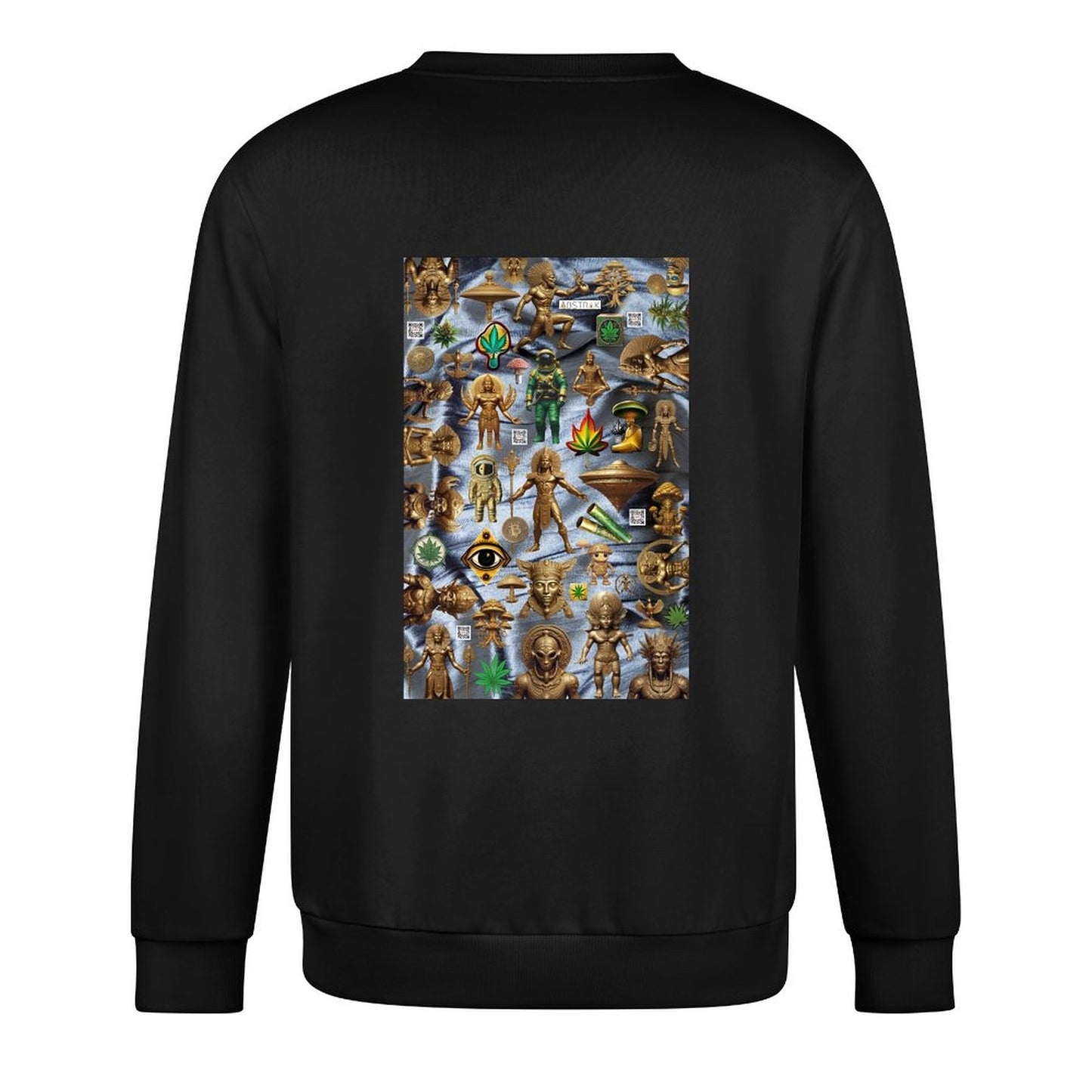 DTF 250gsm Cotton Men's Sweatshirt (Dual-sided+Sleeve Printing)