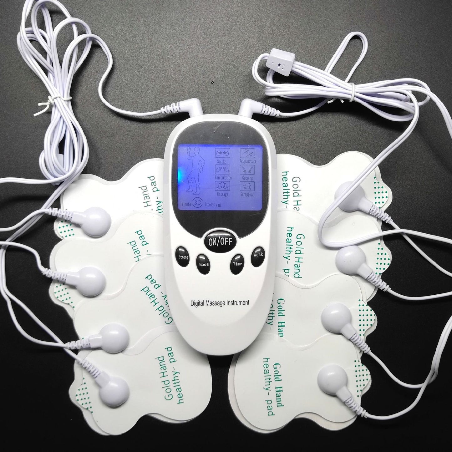 Electric Acupuncture Digital Therapy Tens Body Massager Dual Channels Pulse Muscle Stimulator For Back Neck Leg Pain Relief