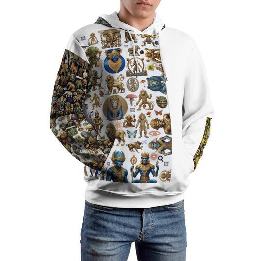 230gsm Men's Personalized Hoodie with Double-layer Cap (All-Over Printing)