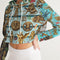 Abstrak dragonfly Women's All-Over Print Cropped Hoodie