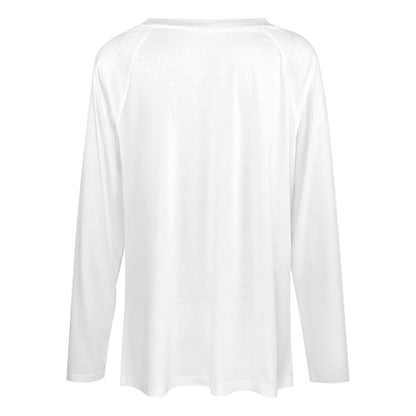 V-neck Loose Long Sleeve T-shirt TLREV2 (All-Over Printing)