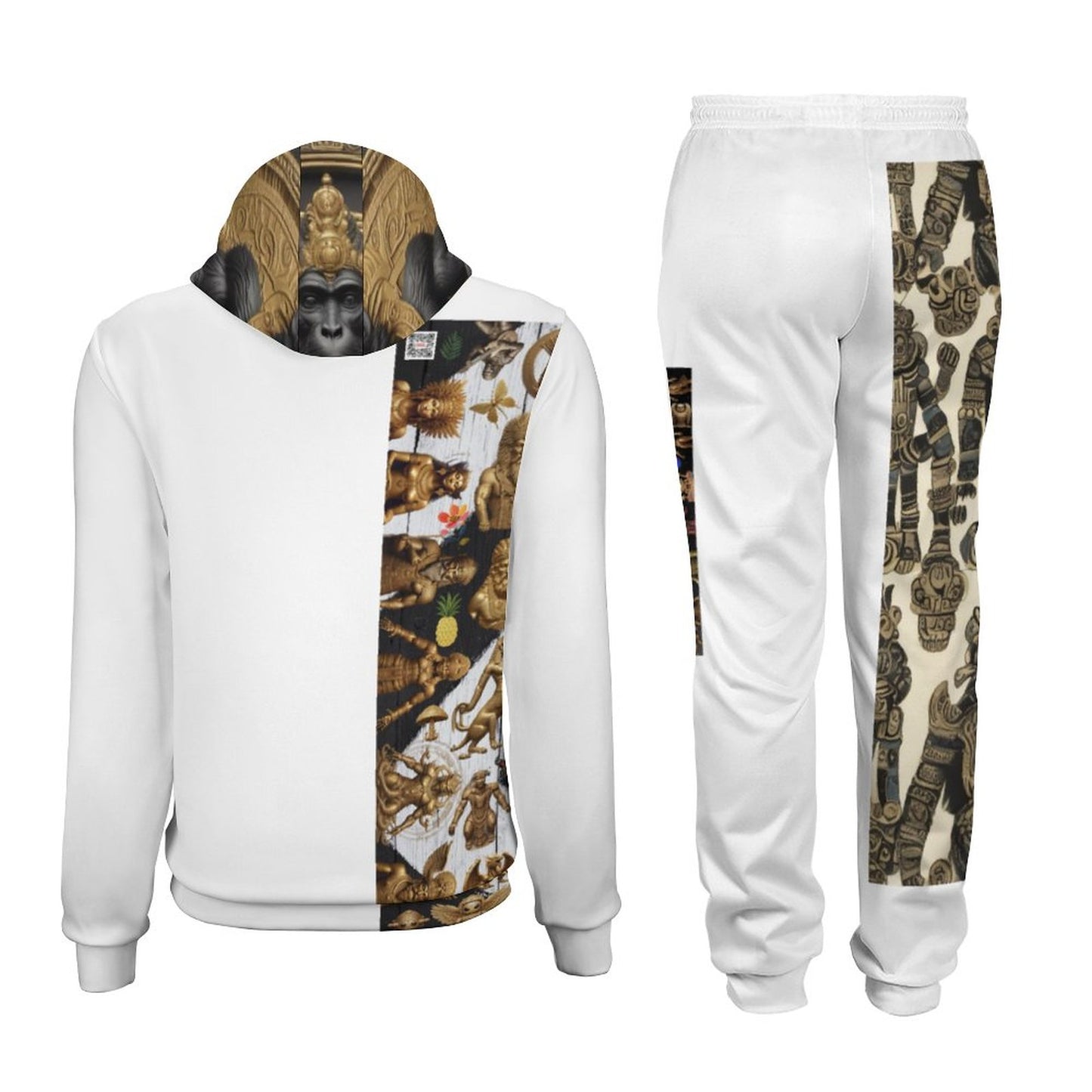 250gsm Imitation Cotton Hoodie & Joggers Set 4T03 (All-Over Printing)