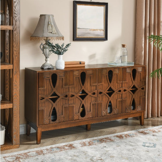 60.5 Inch Medieval Modern Sideboard Buffet Cabinet With Lockers