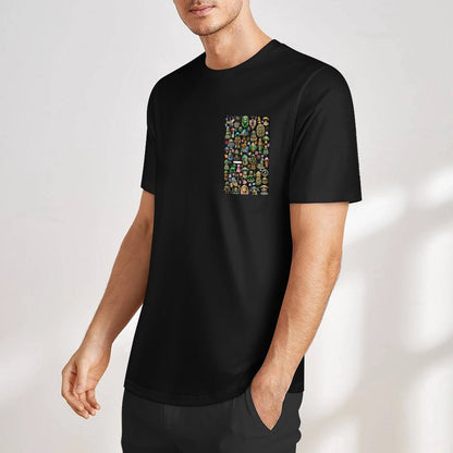 DTF 160gsm Men's Short Sleeve Cotton T-shirt (Dual-sided+Sleeve Printing)