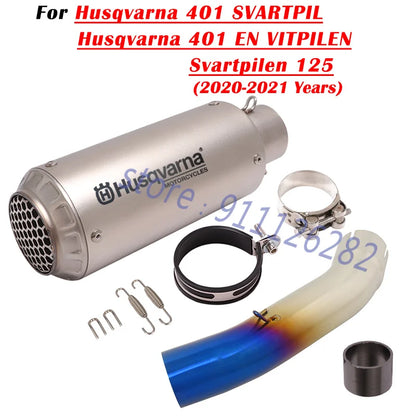 For Husqvarna 401 SVARTPILEN 401 VITPILEN 250 2018 19 2020 2021 2022 Motorcycle Exhaust Escape Modify With Mid Link Pipe Muffler