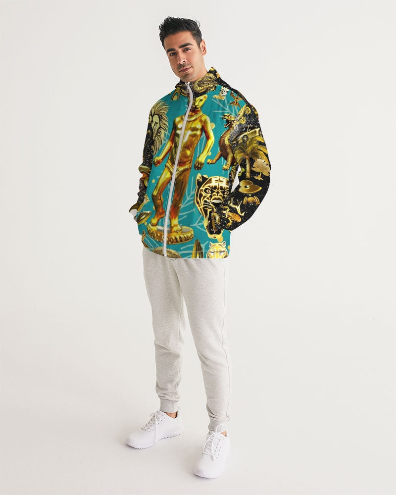 Outer Space Abstrak Men's All-Over Print Windbreaker