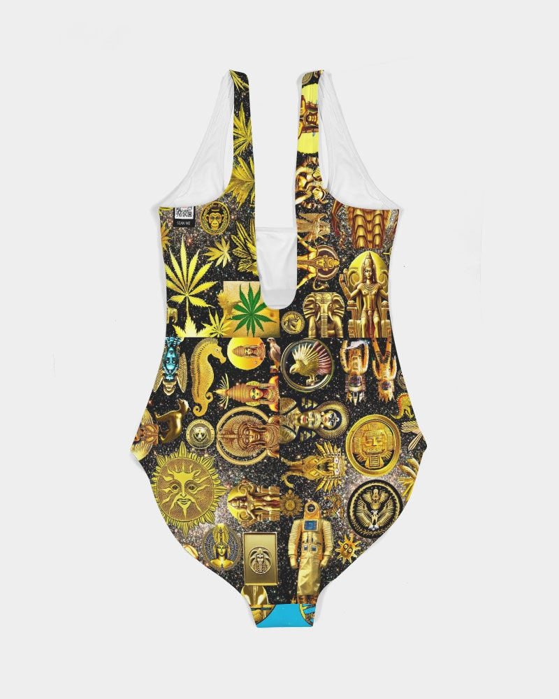 Ancient Abtsrak Women's All-Over Print One-Piece Swimsuit